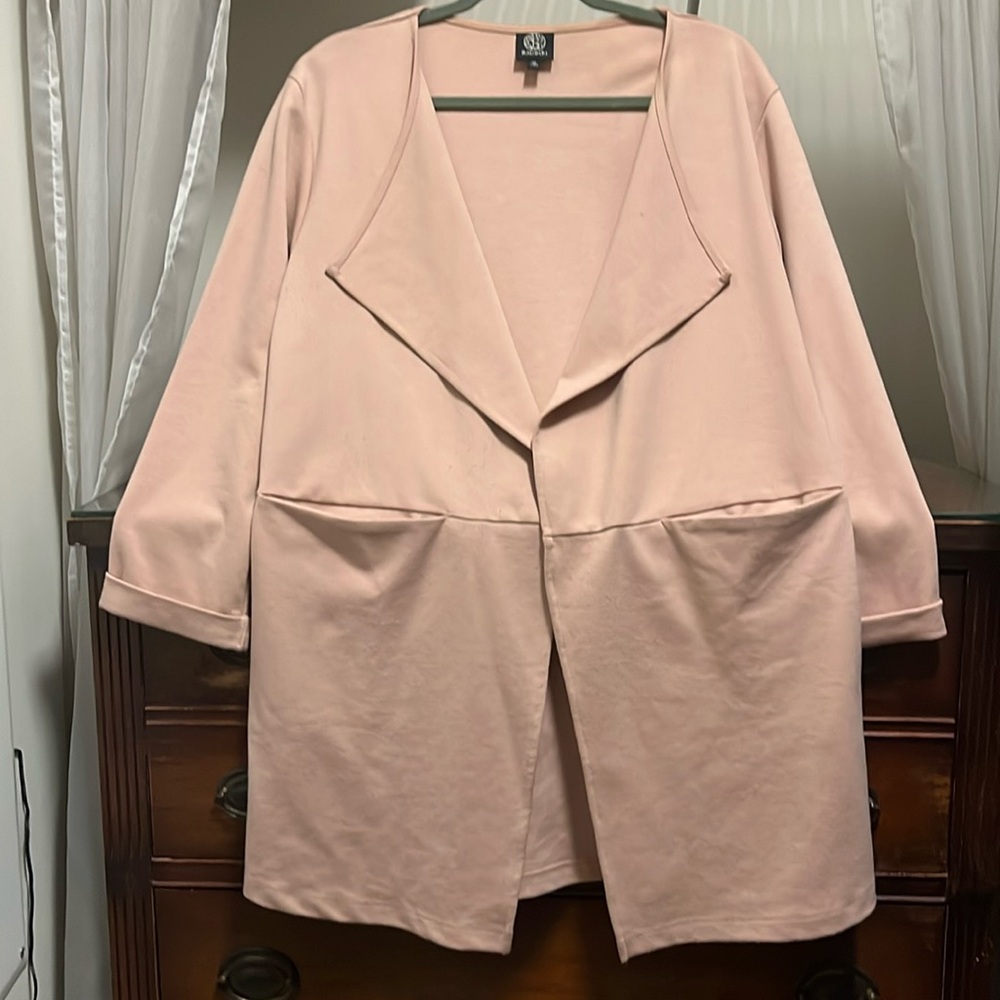 Bobeau Women's XS Light Pink Coat With Pockets